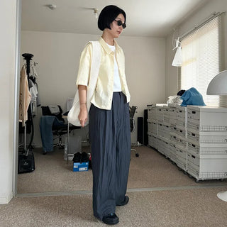 Pocket Linen Half-Sleeve Shirt