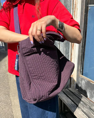 2-Way Ripple Check One-Shoulder Bag