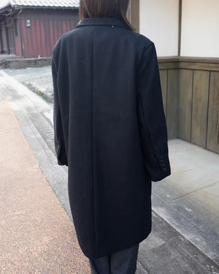 Classic double-breasted long coat