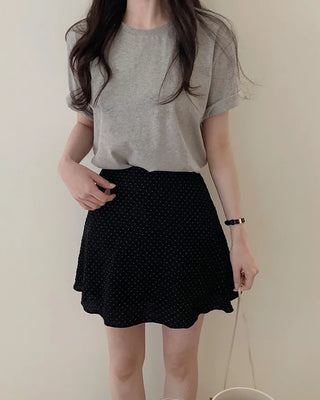 (Short-sleeved/Long-sleeved) Clean Cotton Daily Plain T-Shirt