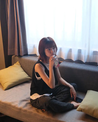 Checked Banding Pants
