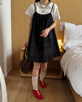 Double-line flat shoes
