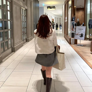 Collarless jacket