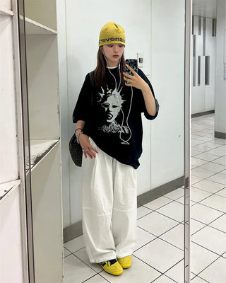Face print T-shirt