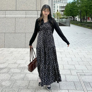 Flower Long Camisole Dress