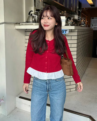 Suede buckle shoulder bag
