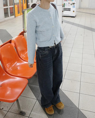 Side seam denim pants