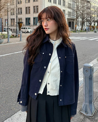 Round neck cardigan