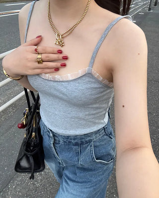 Lace Rib Sleeveless