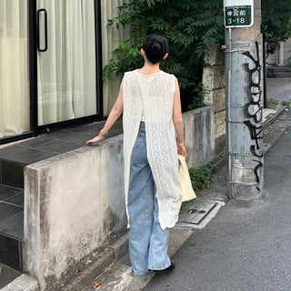 See-through long dress