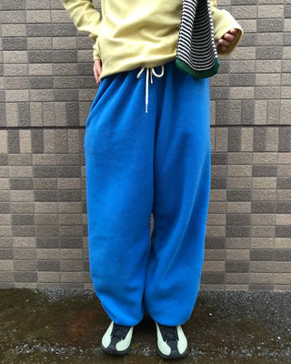 Waist string fleece pants