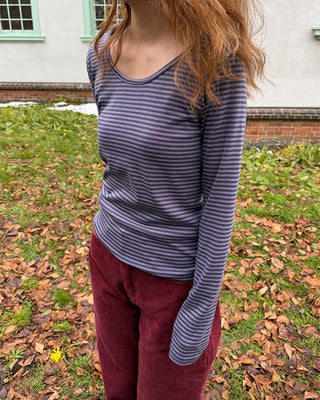 2-way striped long-sleeve T-shirt