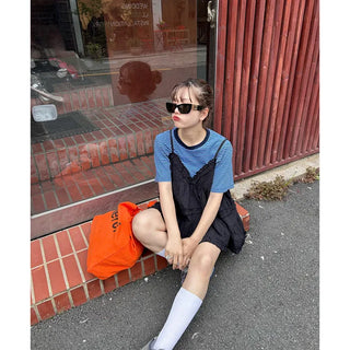 Striped short-sleeved T-shirt