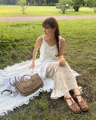 Flower long skirt