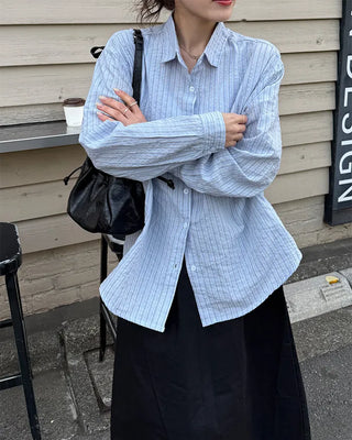 Striped pendant shirt