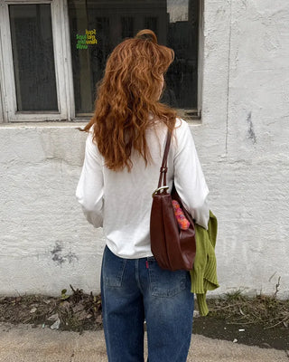 Simple round long T-shirt