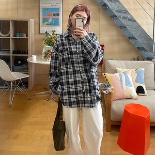 Oversized check shirt