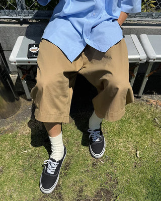 Pintuck Cotton Bermuda Shorts