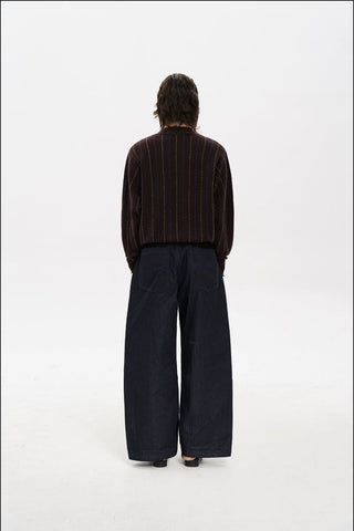 [MASONPRINCE] Retro Striped Layered Knit Sweater