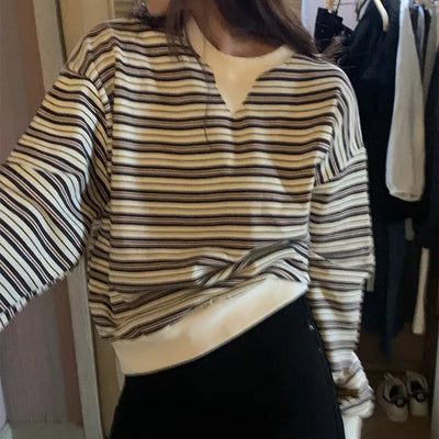 Striped Border Sweatshirt