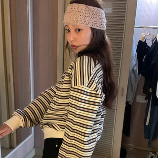 Striped Border Sweatshirt