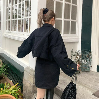 Cotton cropped jacket