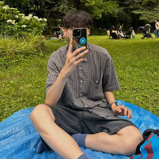 Pocket check shirt