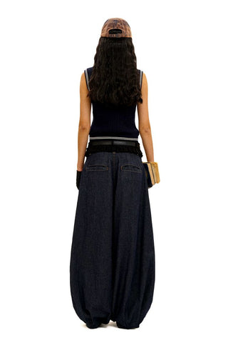 [Moromoro2] Cable Knit Bow Detail V-Neck  Vest