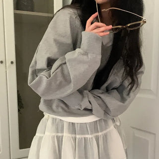 Loose-fit V-neck sweatshirt