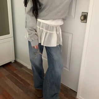 Chiffon layered wrap skirt