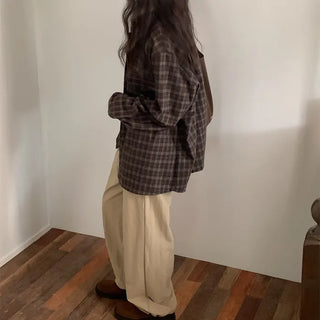 String wide jogger elastic waist pants