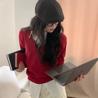 V-neck knit