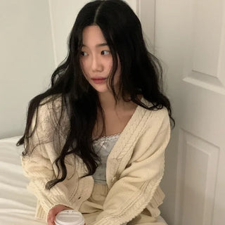 Slim Cable V-Neck Knit Cardigan