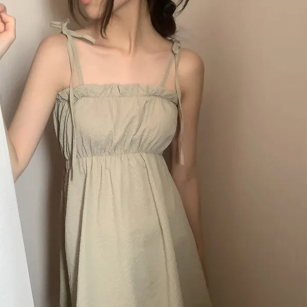 Frilled Ribbon Layered Mini Dress