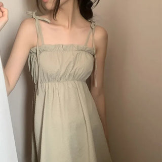 Frilled Ribbon Layered Mini Dress