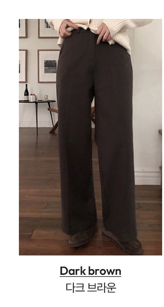 (basic/long) Wide Warmer Slacks - 4 sizes