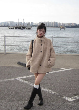 Pinning Poggle Fur Half Coat - 4 colors