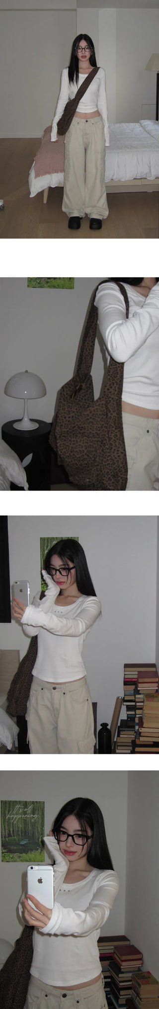 Studded Uniqlo Long Sleeve T-Shirt - 2 Colors