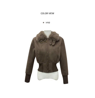 Model Recommendation: Elin Crop Banding Fur Shearling Jacket