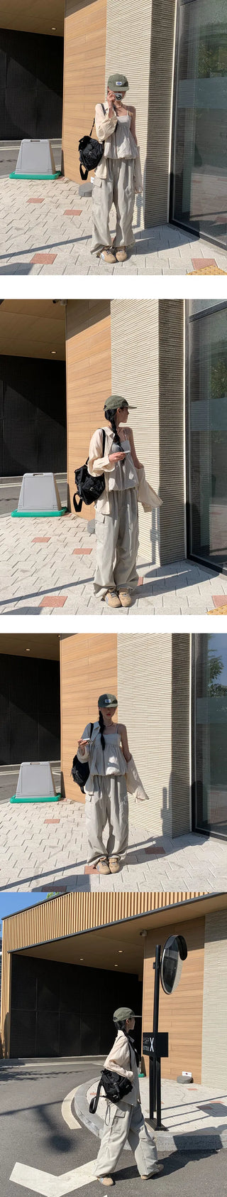 Pocket Nylon Cargo Pintuck Pants - 8 Colors