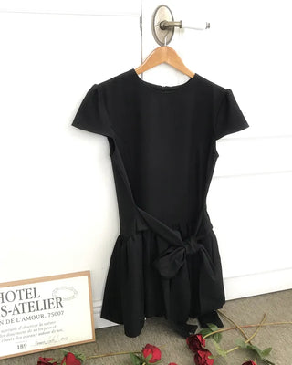 ribbon strap flared mini dress (2color)