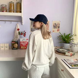 V-neck cotton cardigan