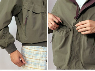 [Monterest] Water-Resistant Stand Collar Work Jacket