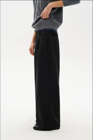 [MASONPRINCE] Wool Blend Oversized Blazer & Wide Pants Set