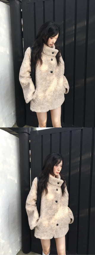 Pinning Poggle Fur Half Coat - 4 colors