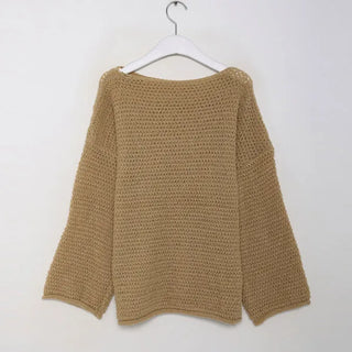 Oversized Boat Neck Knit