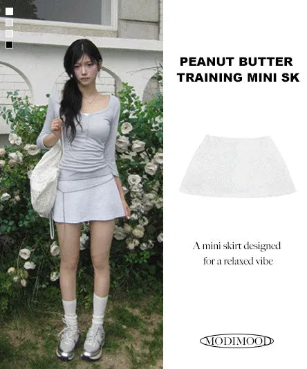 Peanut Butter Training Mini Skirt Pants - 4 Colors
