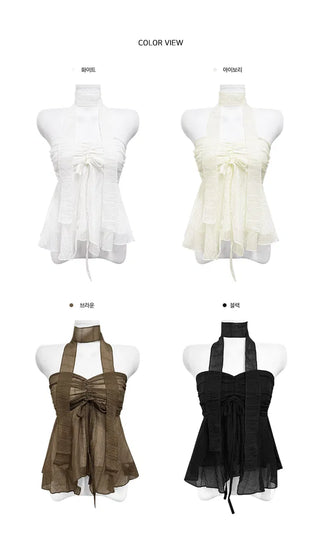 Mod Frill Top Blouse - 4 Colors