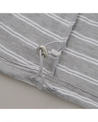Striped off-shoulder sweatshirt