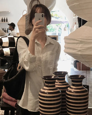 Fluffy texture blouse
